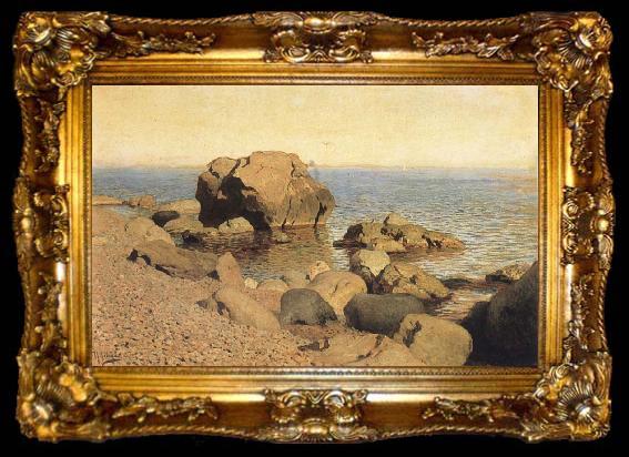 framed  Isaac Levitan Sea bank rummaged, ta009-2